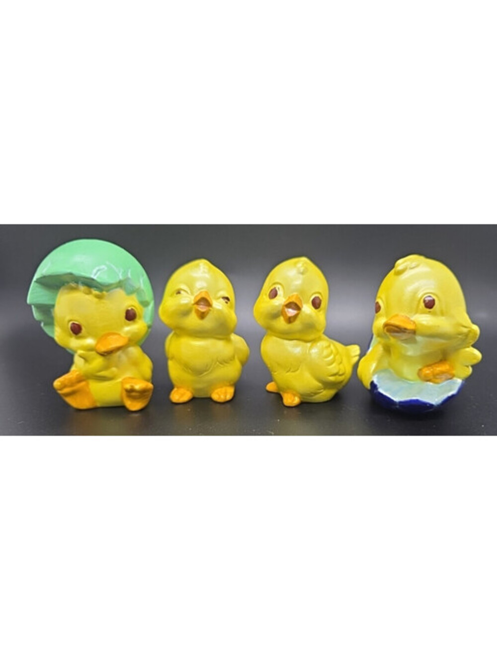 Vintage Baby Chicks Figures Porcelain Ceramic cracked egg glazed lot collectible